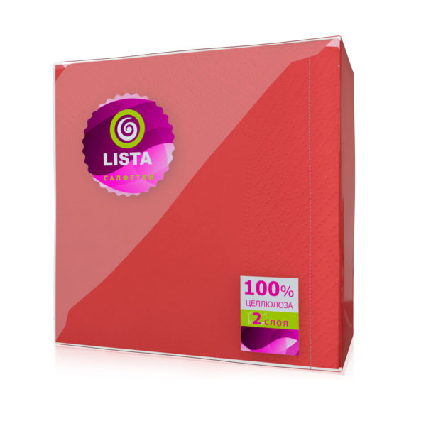 Пермь — Салфетки «Lista DELUXE» интенсив красные оптом.