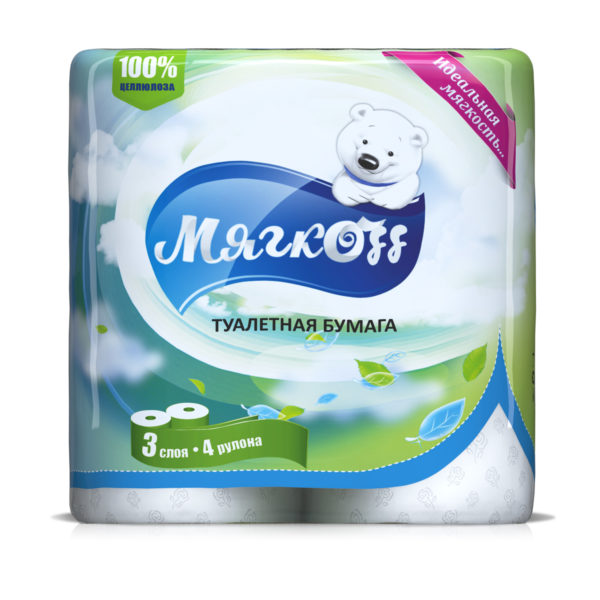 Пермь — Туалетная бумага  «Мягкоff» белая оптом.