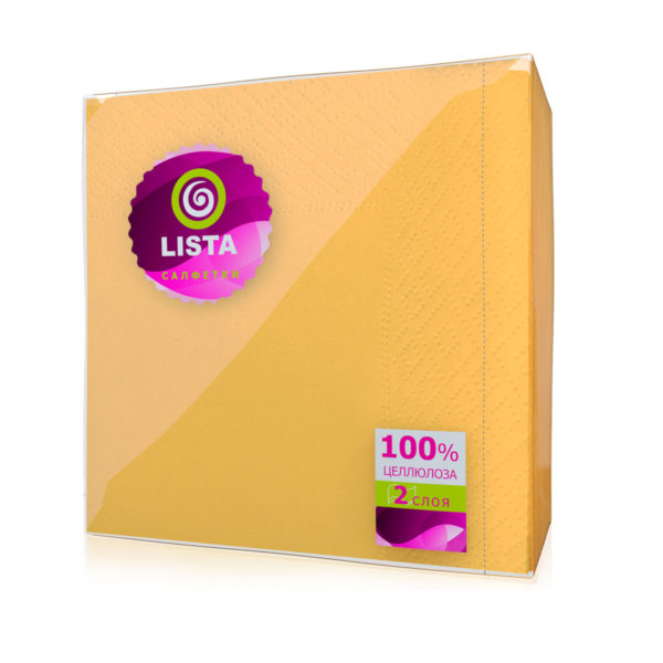 Пермь — Салфетки «Lista DELUXE» интенсив желтые оптом.