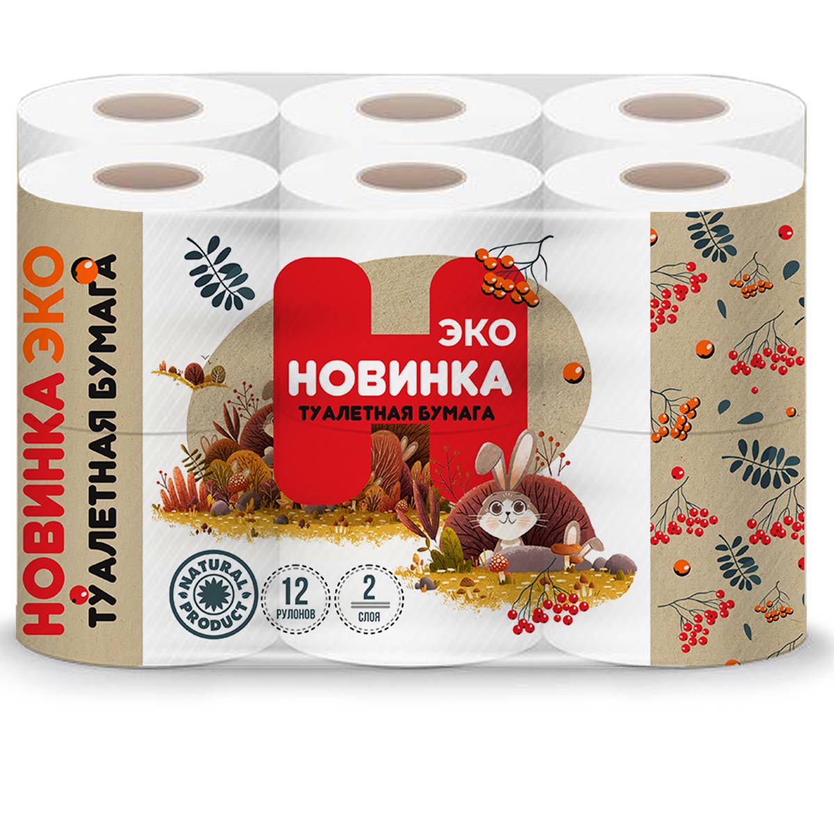 Пермь — Туалетная бумага  «Новинка ЭКО» 2 слоя белая оптом.