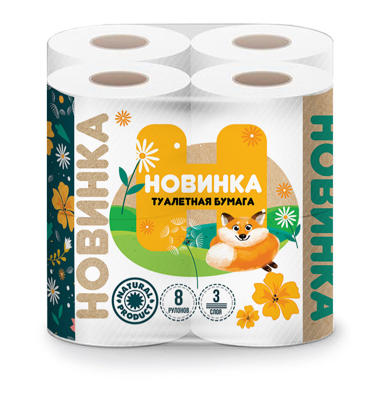 Пермь — Туалетная бумага  «Новинка» 3 слоя белая оптом.