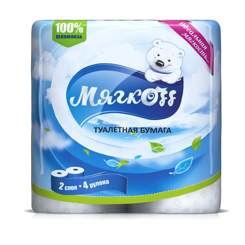 Пермь — Туалетная бумага  «Мягкоff» белая оптом.